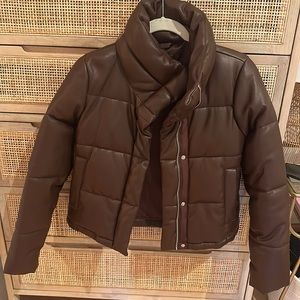 Abercrombie Mini Leather Puffer